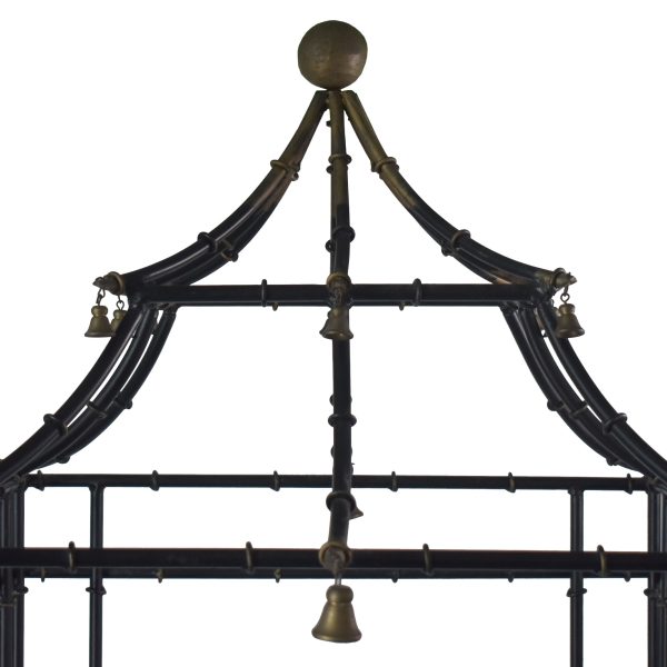 Faux Bamboo Metal Large Pagoda Etagere