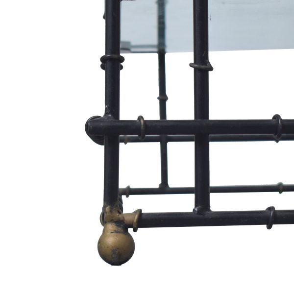 Faux Bamboo Metal Large Pagoda Etagere