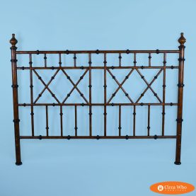Faux Bamboo Metal Queen Headboard