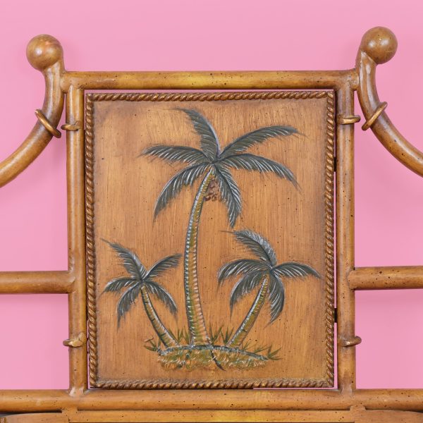 Faux Bamboo Metal Vanity Mirror