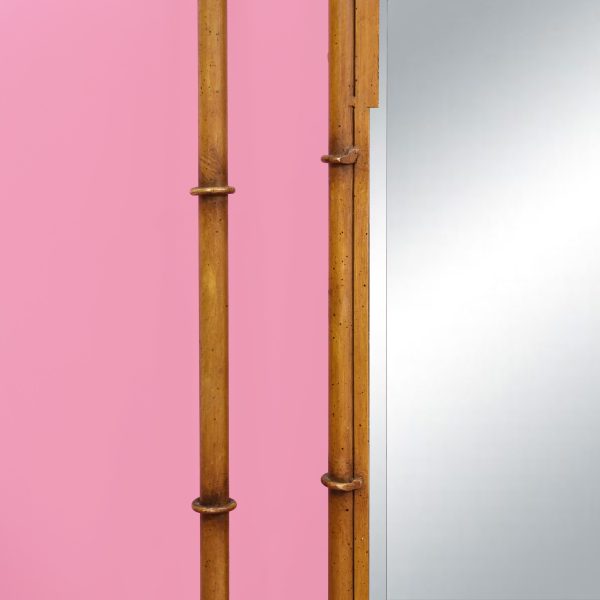 Faux Bamboo Metal Vanity Mirror