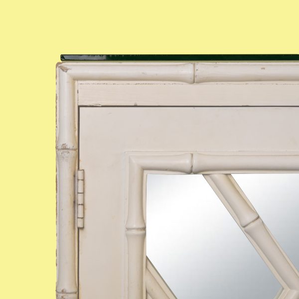 Faux Bamboo Mirrored Triple Dresser by Omega
