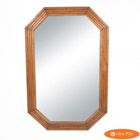 Faux Bamboo Octagonal Mirror