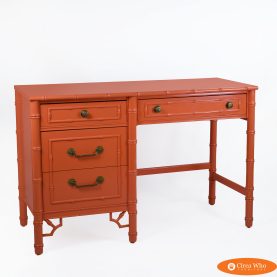 Faux Bamboo Orange Desk