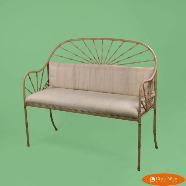 Faux Bamboo Outdoor Settee