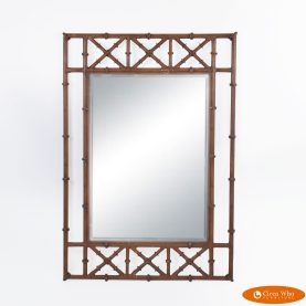 Faux Bamboo Outdoor Vanity Mirror