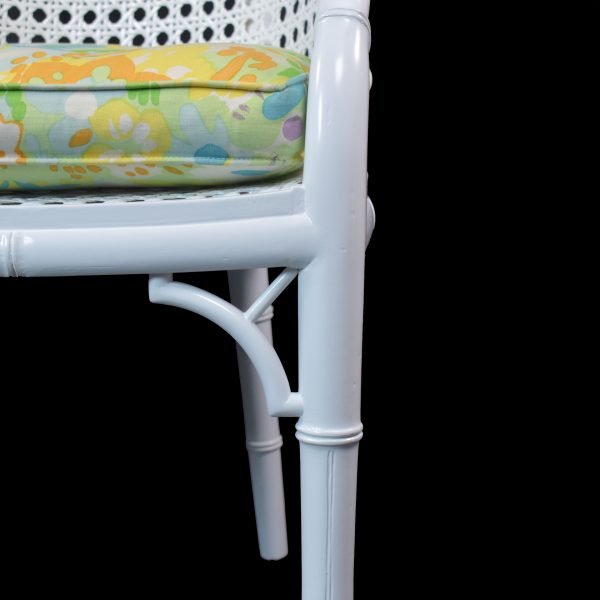 Faux Bamboo Oversize Cane Single Chair