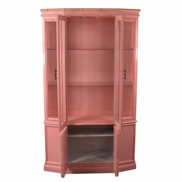Faux Bamboo Pink Cabinet