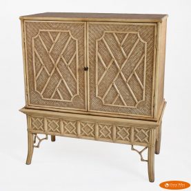 Faux Bamboo Rattan Cabinet