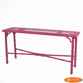 Faux Bamboo Rosy Blush Console