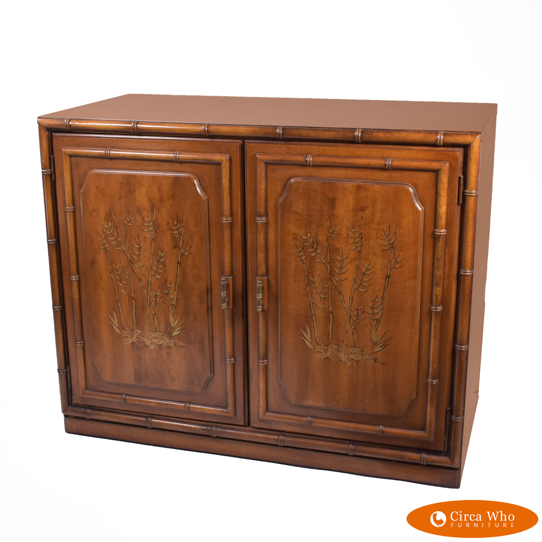 Faux Bamboo Small Cabinet