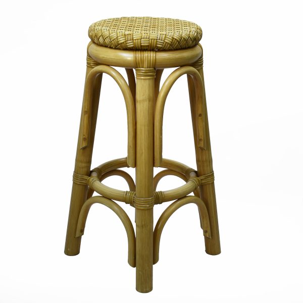 Faux Bamboo Tiki Bar with Stools