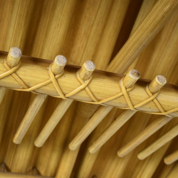 Faux Bamboo Tiki Bar with Stools