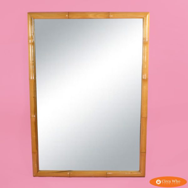 Faux Bamboo Trimmed Mirror