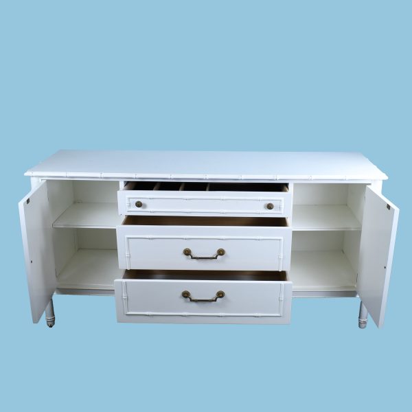 Faux Bamboo White Dresser | Circa Who Faux Bamboo White Dresser | Circa Who