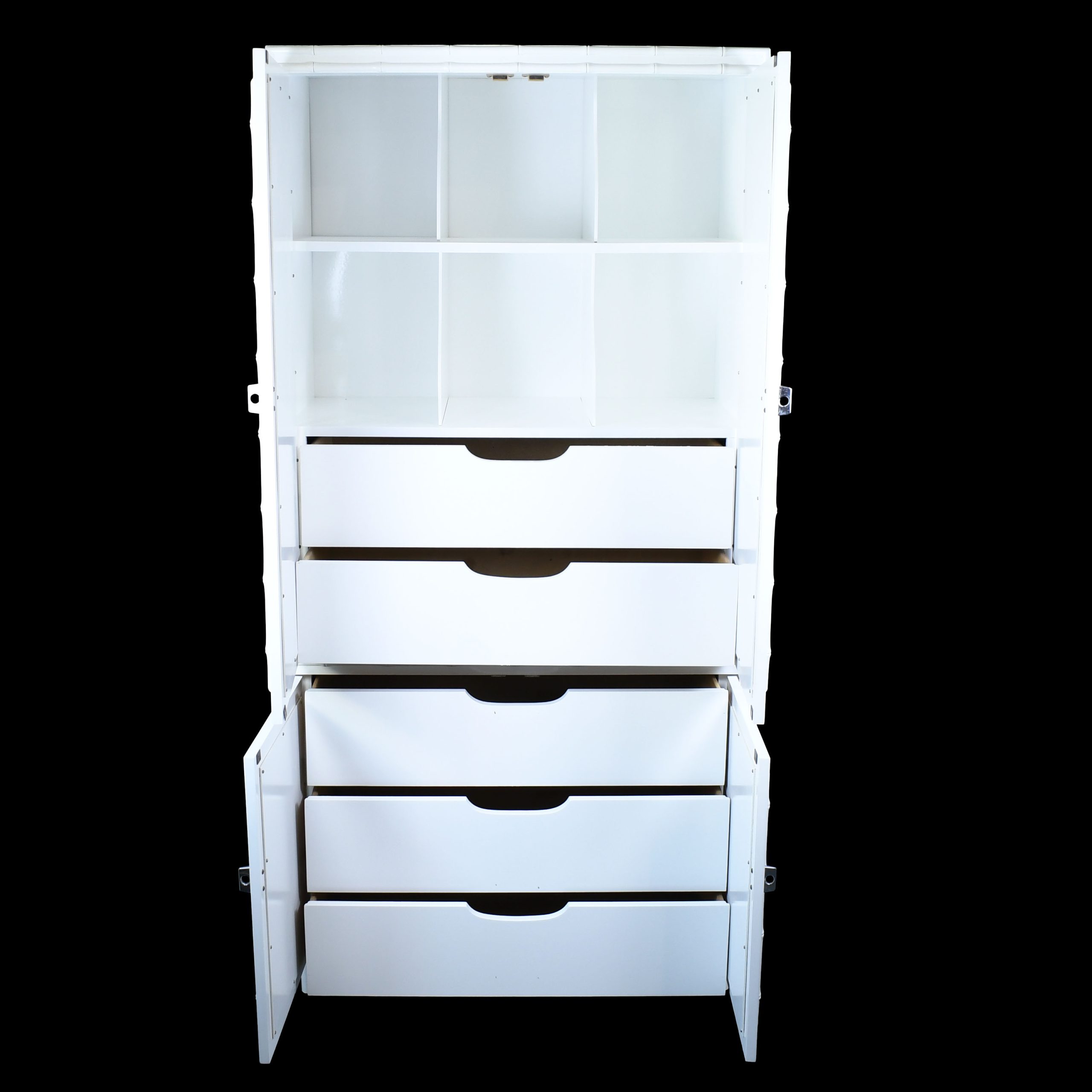 Faux Bamboo Mirrored Cabinet by Omega