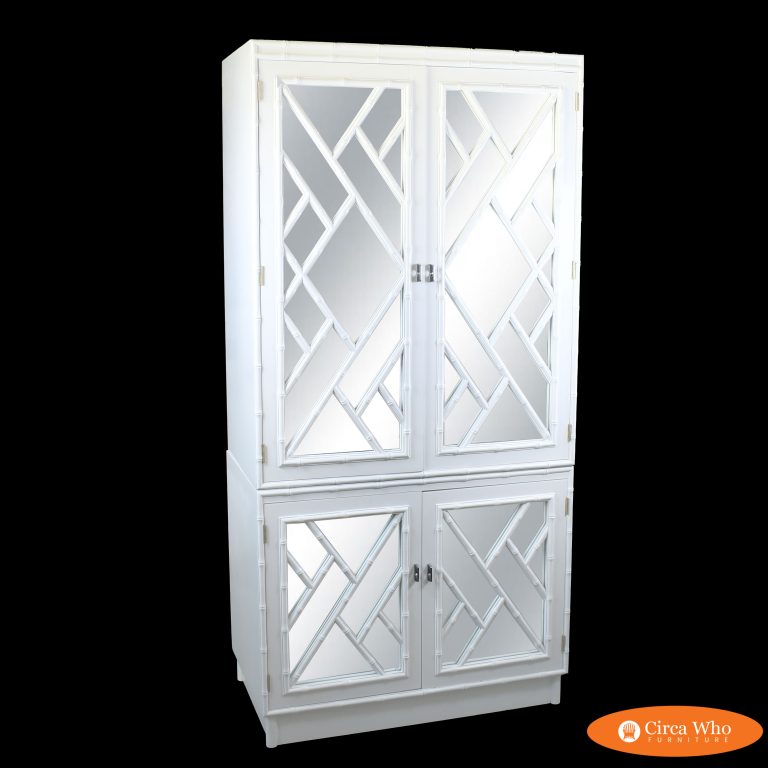 Faux Bamboo Mirrored Cabinet by Omega