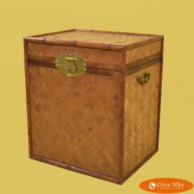 Faux Bamboo Woven Rattan Box