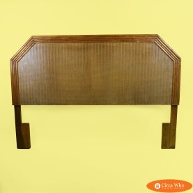 Faux Bamboo Woven Rattan Queen Headboard