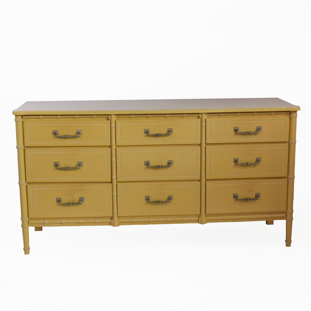 Faux Bamboo Yellow Dresser Circa Who