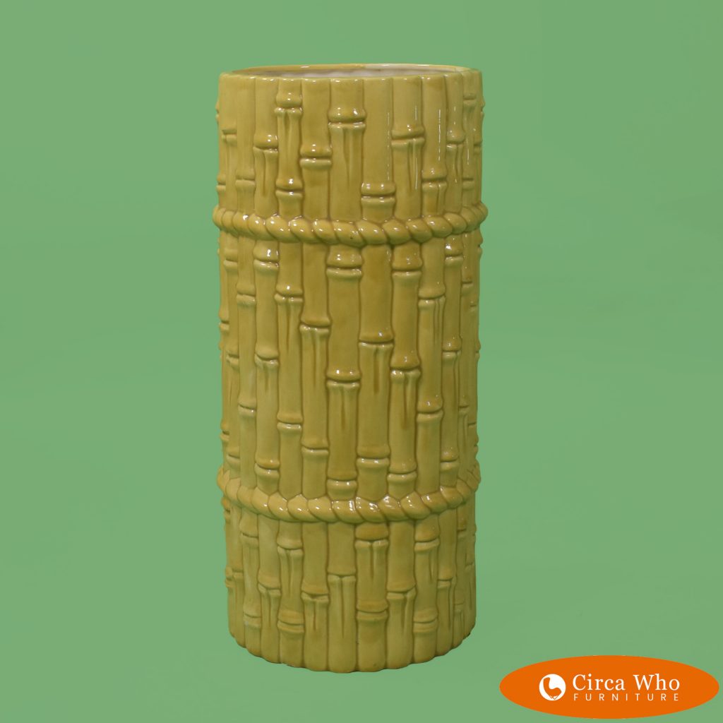 Faux Bamboo Yellow Umbrella Stand Circa Who