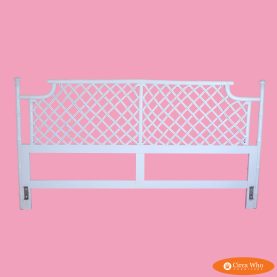 Faux Bamboo and Rattan King Ficks Reed Headboard