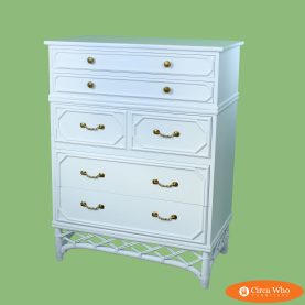 Faux Bamboo and Rattan Tall Boy by Ficks Reed