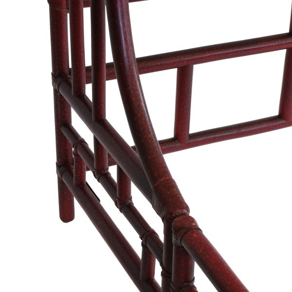 Faux Tortoise Fretwork Queen Bed