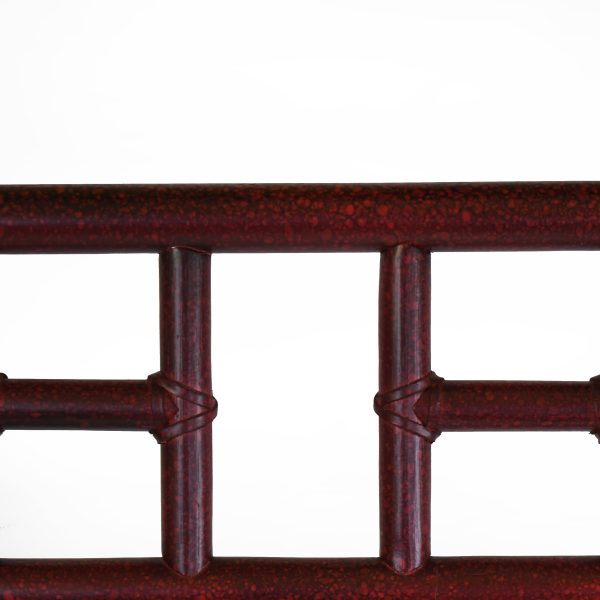 Faux Tortoise Fretwork Queen Bed