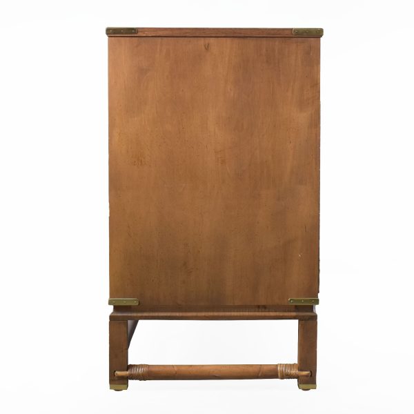 Ficks Reed Rattan and Brass Credenza