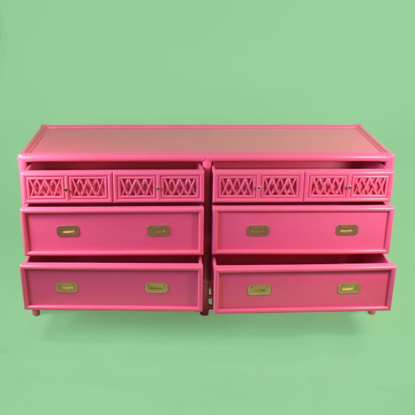Ficks Reed Style Pink Dresser