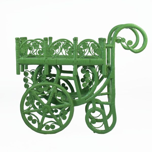 Fiddlehead Vintage Green Bar Cart