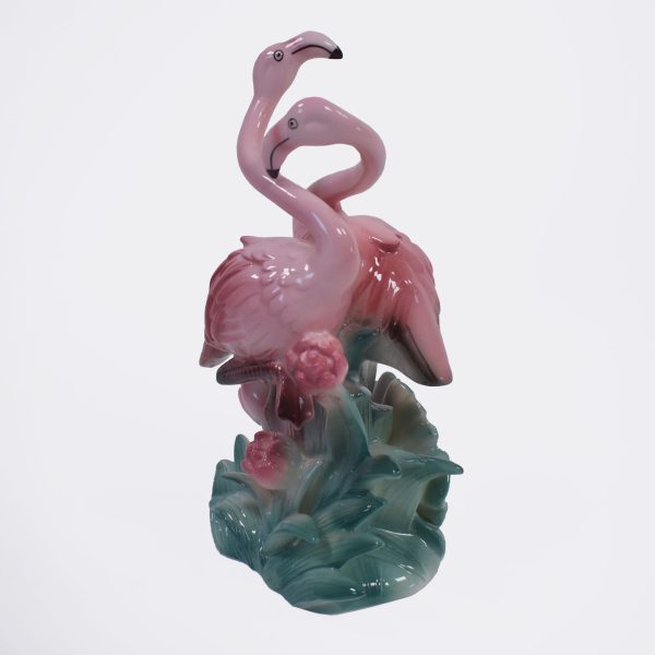 Fitz and Floyd Pair Flamingo Candleholders