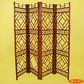 fretwork panel bamboo screen natural color brow made of bamboo with a fretwork style