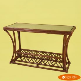 Fretwork Bamboo Console/Table