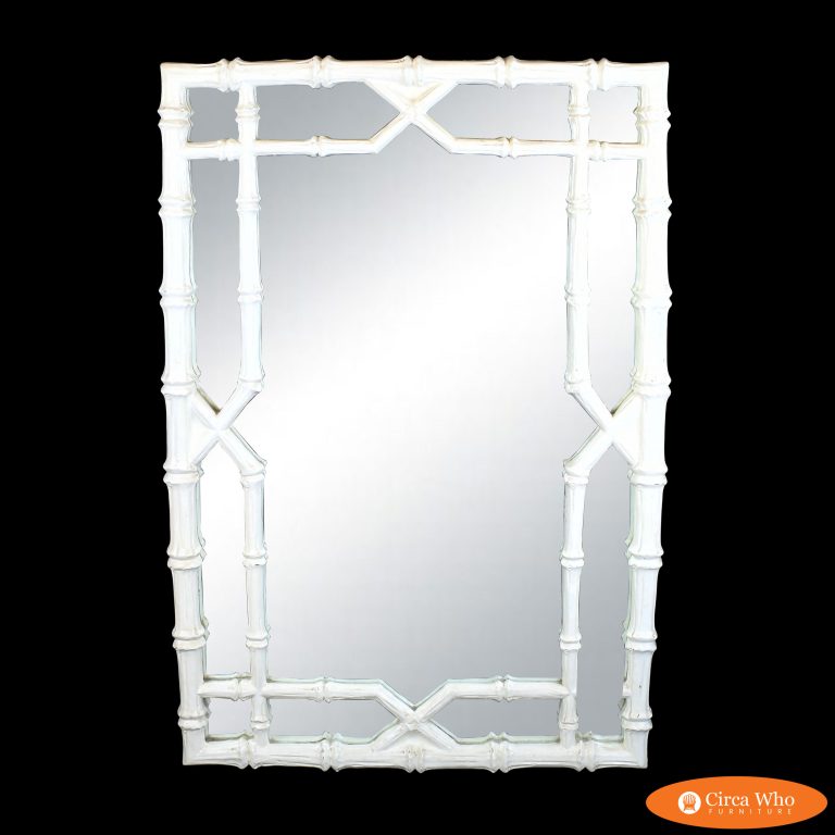 Fretwork Faux Bamboo Mirror