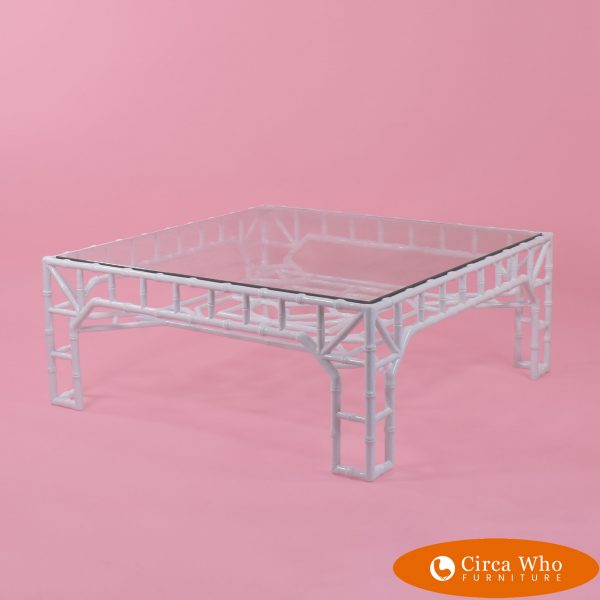 Fretwork Faux Bamboo Outdoor Coffee Table