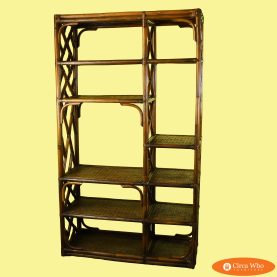 Fretwork Rattan Large Etagere