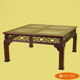 Fretwork With Shell 4 Panel Coffee Table