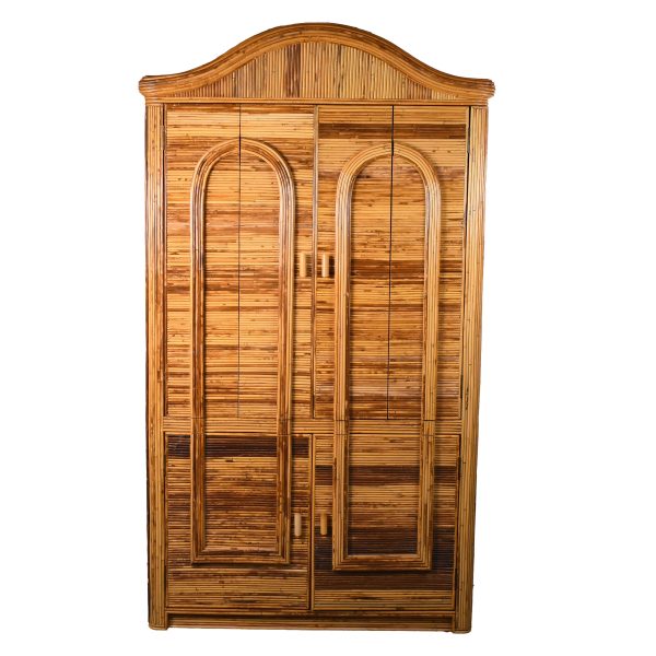 Geometric Pencil Reed Armoire