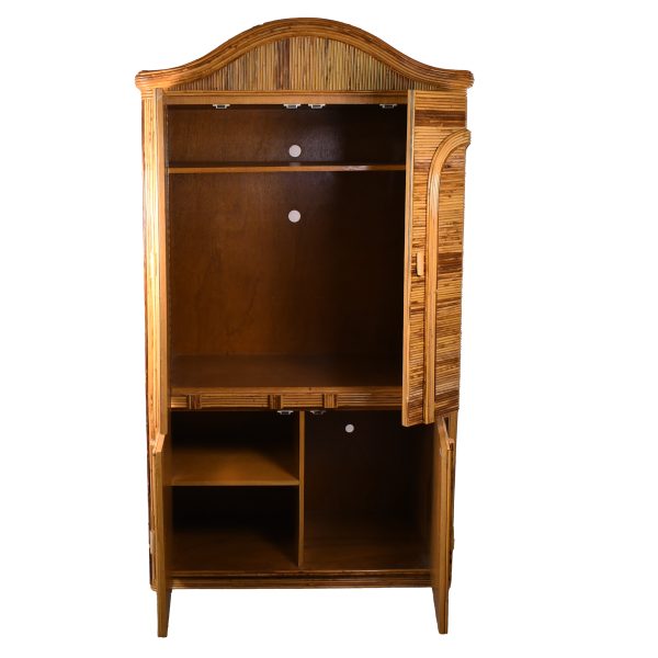 Geometric Pencil Reed Armoire
