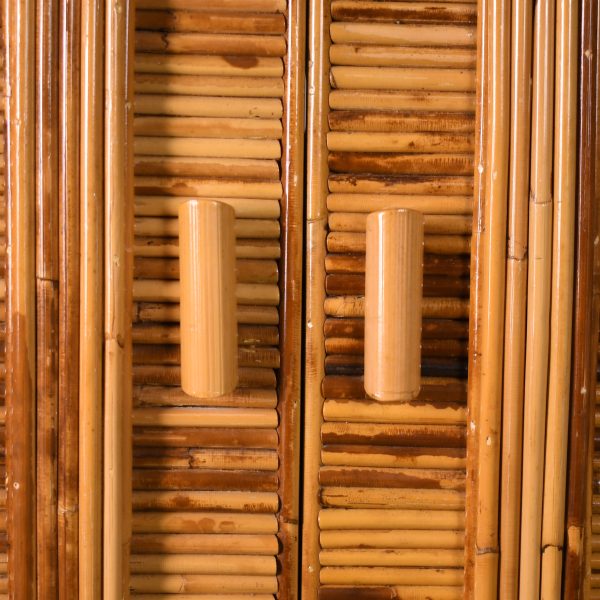 Geometric Pencil Reed Armoire