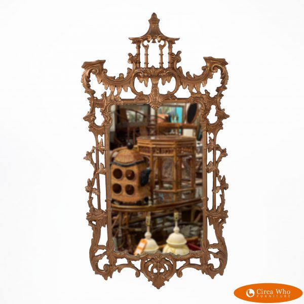 Gold Chippendale Pagoda Mirror