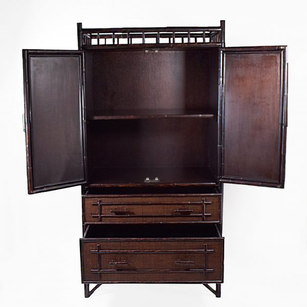 Grasscloth Bamboo Cabinet