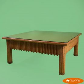 Grasscloth Bamboo Oversize Coffee Table