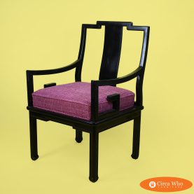 Greek Key Black Arm Chair