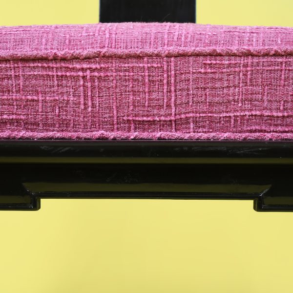 Greek Key Black Arm Chair