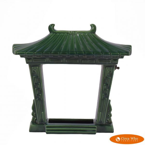 Green Ceramic Pagoda Desk Lamp