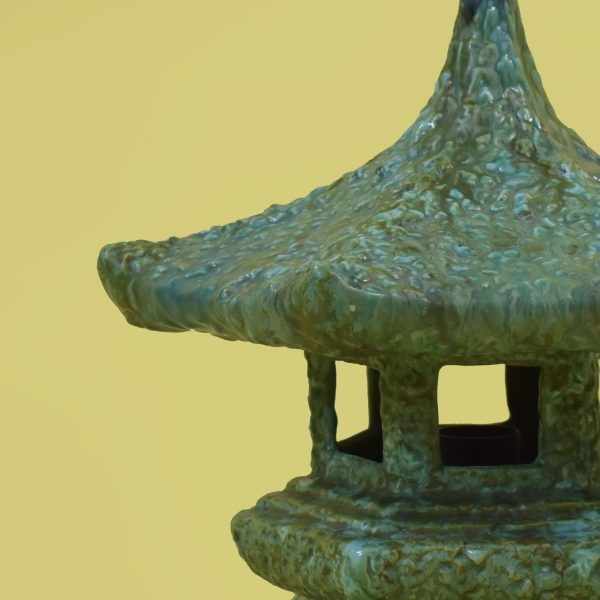 Green Ceramic Pagoda Lantern