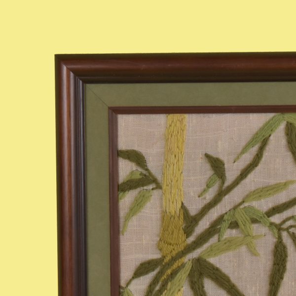 Green Leaves Needle Point Art